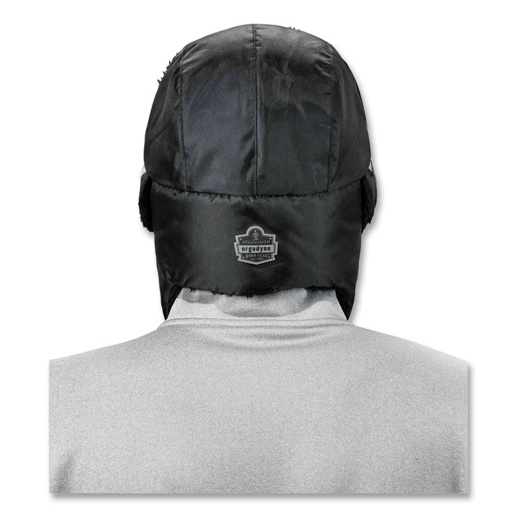 N-Ferno 6802Z Zippered Trapper Hat, 3M Thinsulate/Nylon, Large/X-Large, Black