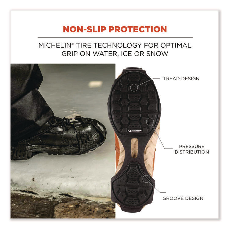 Trex 6325 Spikeless Traction Devices, Large (Men's Size 8 to 11), Black, Pair