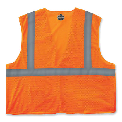 GloWear 8215BA Class 2 Economy Breakaway Mesh Vest, Polyester, X-Small, Orange