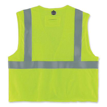 GloWear 8260FRHL Class 2 FR Safety Hook and Loop Vest, Modacrylic/Kevlar, Large/X-Large, Lime