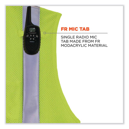 GloWear 8260FRHL Class 2 FR Safety Hook and Loop Vest, Modacrylic/Kevlar, Large/X-Large, Lime