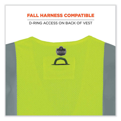 GloWear 8260FRHL Class 2 FR Safety Hook and Loop Vest, Modacrylic/Kevlar, 2X-Large/3X-Large, Lime