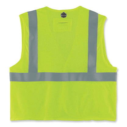 GloWear 8260FRHL Class 2 FR Safety Hook and Loop Vest, Modacrylic/Kevlar, 4X-Large/5X-Large, Lime
