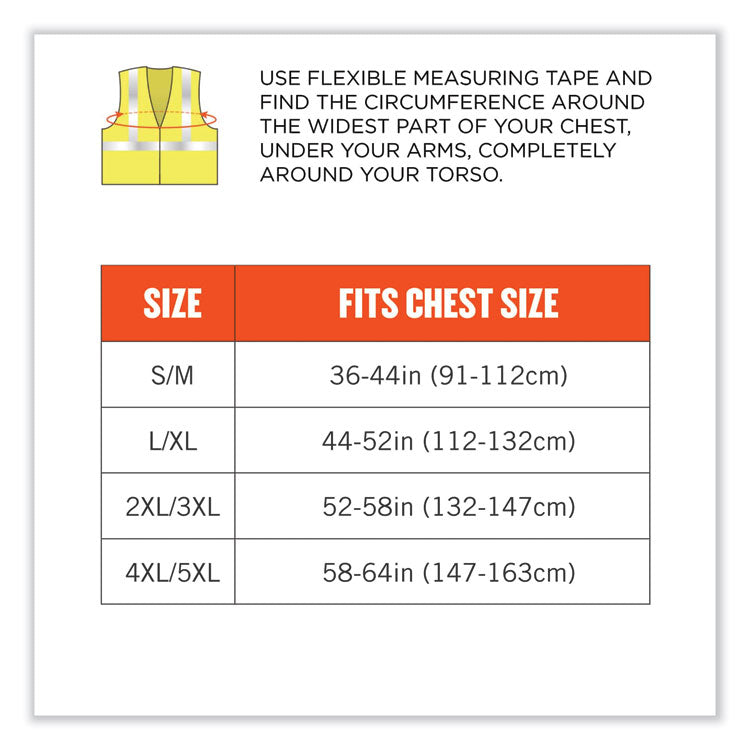 GloWear 8260FRHL Class 2 FR Safety Hook and Loop Vest, Modacrylic/Kevlar, 4X-Large/5X-Large, Lime