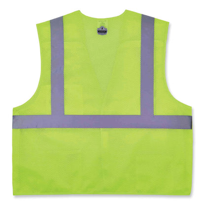 GloWear 8217BA Class 2 Breakaway Mesh Vest, Polyester, 2X-Large/3X-Large, Lime