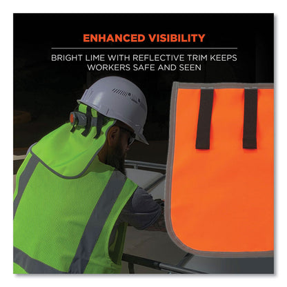 GloWear 8006 Hi-Vis Hard Hat Neck Shade, 12.25 x 10.5, Orange