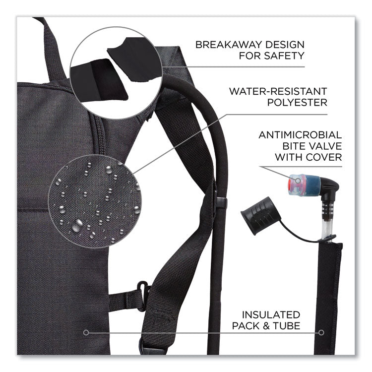 Chill-Its 5155 Low Profile Hydration Pack, 2 L, Black
