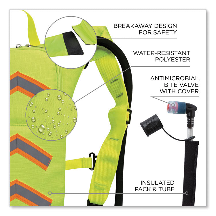 Chill-Its 5155 Low Profile Hydration Pack, 2 L, Hi-Vis Lime