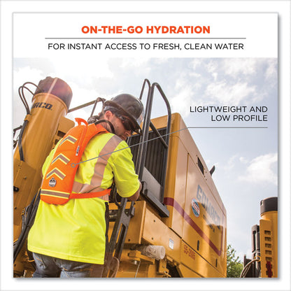 Chill-Its 5155 Low Profile Hydration Pack, 2 L, Hi-Vis Orange