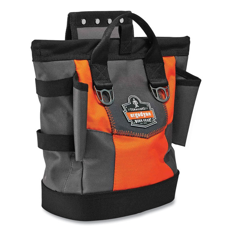 Arsenal 5527 Premium Topped Tool Pouch with Hinged Closure, 6 x 10 x 11.5, Polyester, Orange