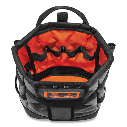 Arsenal 5527 Premium Topped Tool Pouch with Hinged Closure, 6 x 10 x 11.5, Polyester, Orange