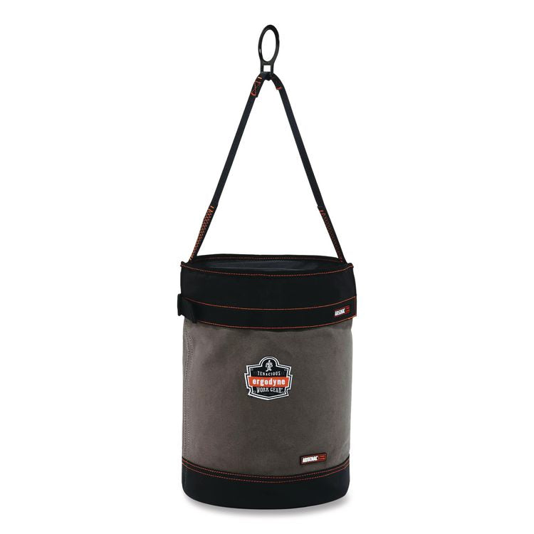 Arsenal 5960T Canvas Hoist Bucket and Top with D-Rings, 150 lb, Gray