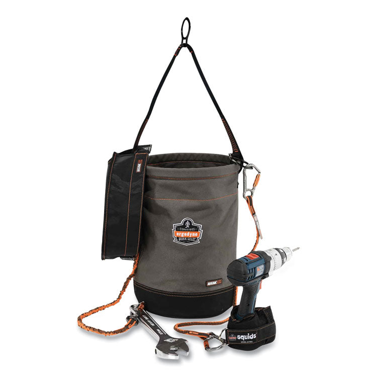 Arsenal 5960T Canvas Hoist Bucket and Top with D-Rings, 150 lb, Gray