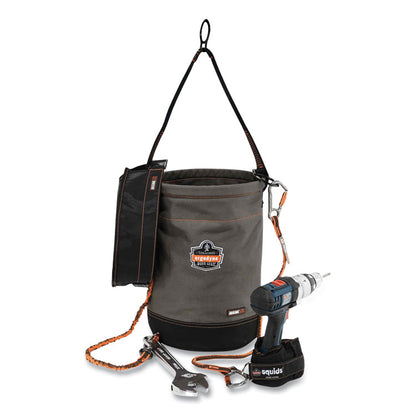 Arsenal 5960T Canvas Hoist Bucket and Top with D-Rings, 150 lb, Gray