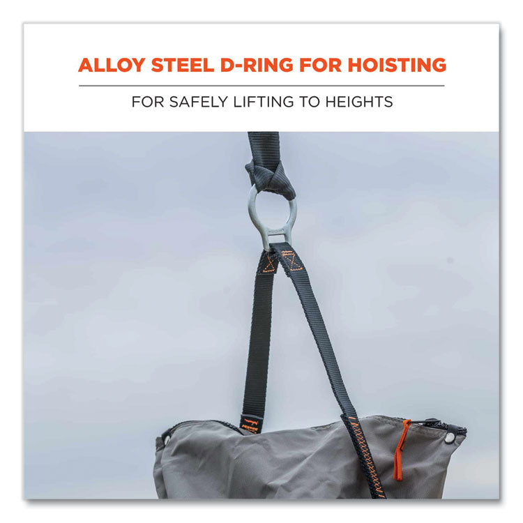 Arsenal 5973 Hoist Bucket Tool Bag with D-Rings and Zipper Top, 150 lb, Gray