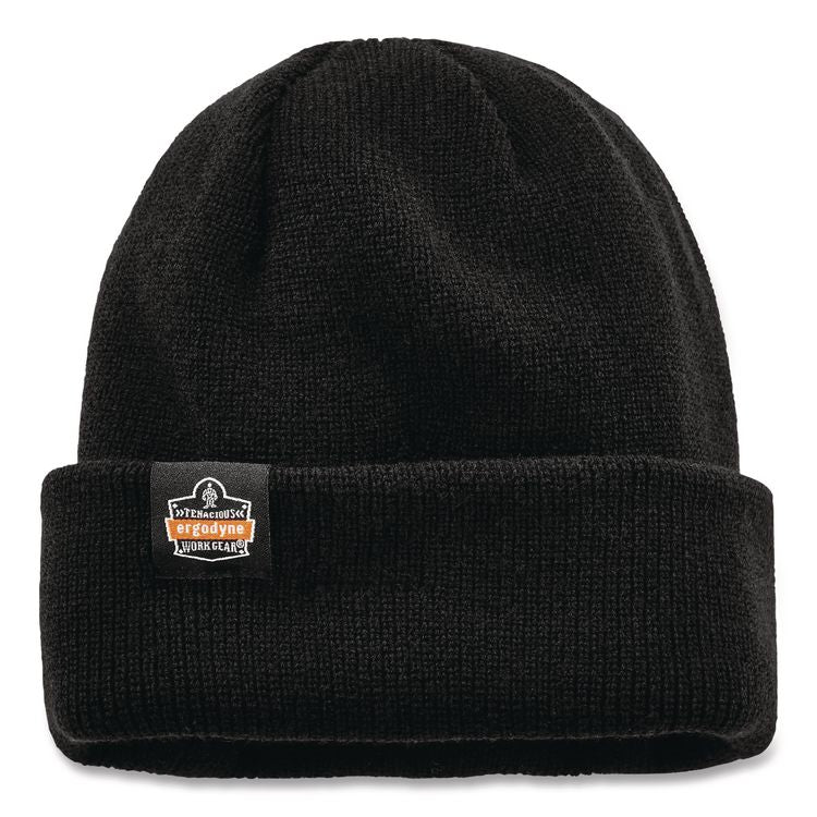 N-Ferno 6811ZI Rib Knit Hat + Bump Cap Insert, One Size Fits Most, Black