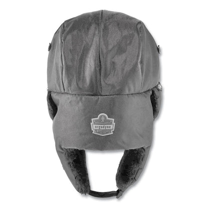 N-Ferno 6802ZI Zipper Trapper Hat + Universal Bump Cap, Front Brim, Small to Medium, Black