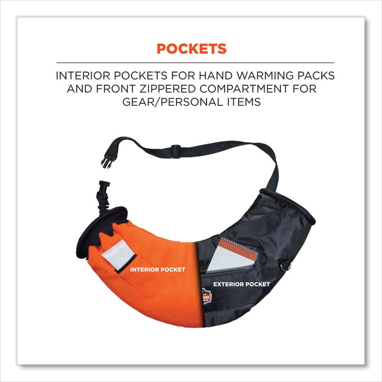 N-Ferno 6980 Winter Hand Warmer Muff, Nylon/Fleece/Neoprene, One Size Fits Most, Black