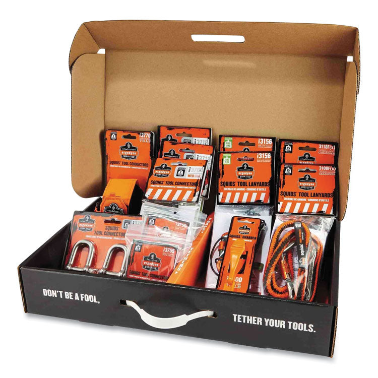 Squids 3187 Scaffolding Worker Tool Tethering Kit, Assorted Max Working Capacities, Lengths and Colors