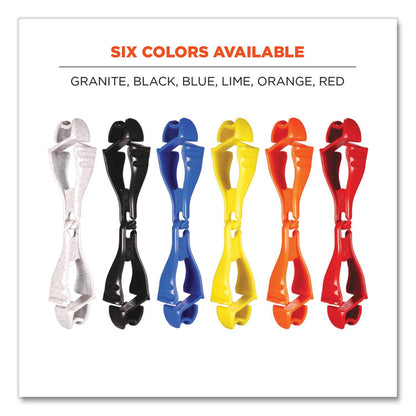 Squids 3400 Glove Clip Holder with Dual Clips, 1 x 1 x 6.5, Acetal Copolymer, Black, 100/Carton