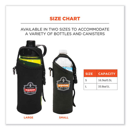 Squids 3775 Can + Bottle Holder Trap, Large, 3.62 x 7.25 x 2.5, Neoprene, Black
