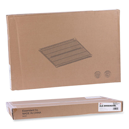 Industrial Wire Shelving Extra Wire Shelves, 36w x 24d, Black, 2 Shelves/Carton