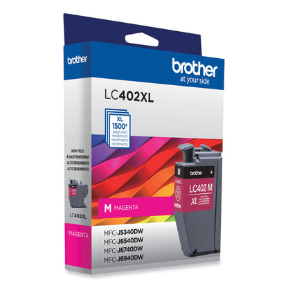 LC402XLMS High-Yield Ink, 1,500 Page-Yield, Magenta