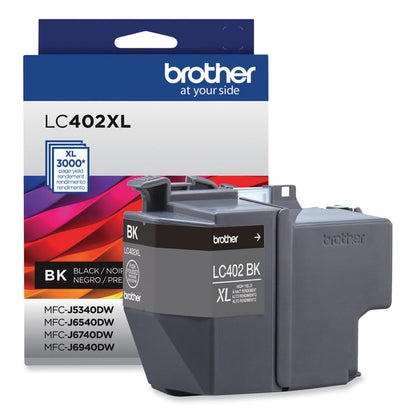 LC402XLBKS High-Yield Ink, 3,000 Page-Yield, Black