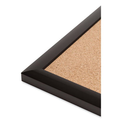 Cork Bulletin Board with Aluminum Frame, 72" x 48" (Actual Size: 70" x 47"), Tan Surface, Black Aluminum Frame