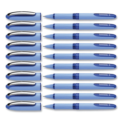One Hybrid N Rollerball Pen, Stick, Extra-Fine 0.3 mm, Blue Ink, Blue Barrel, 10/Box