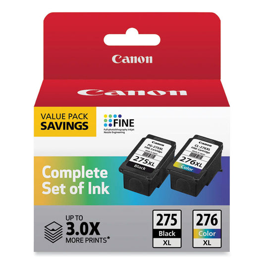 4981C008 (PG-275XL/CL-276XL) High-Yield Multipack Ink, Black/Tri-Color