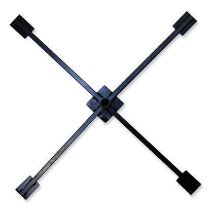 Shax 6190 Umbrella Stand, X-Shaped Base, 1.65" x 9.5" Stem, Set Screw Clamp, Black