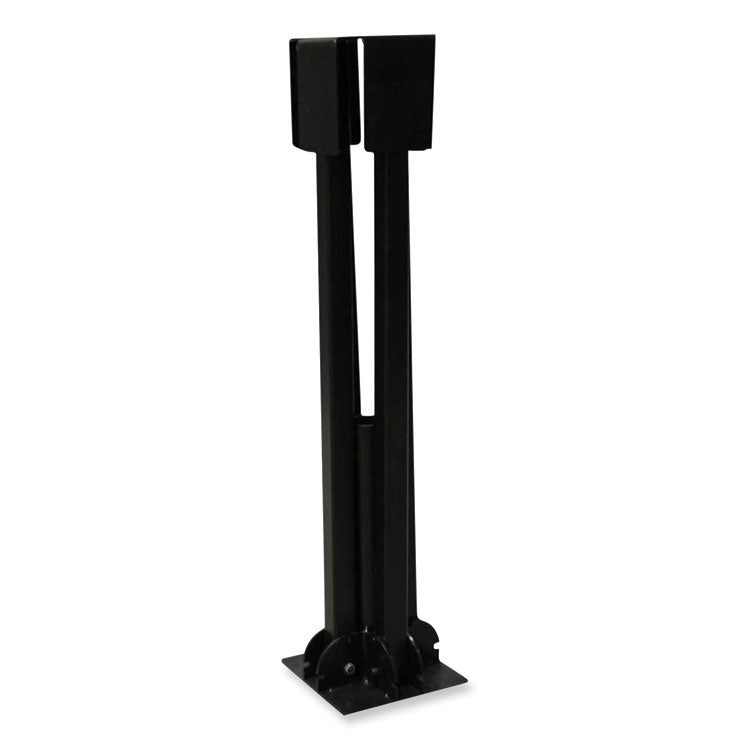 Shax 6190 Umbrella Stand, X-Shaped Base, 1.65" x 9.5" Stem, Set Screw Clamp, Black