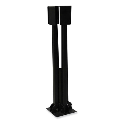 Shax 6190 Umbrella Stand, X-Shaped Base, 1.65" x 9.5" Stem, Set Screw Clamp, Black