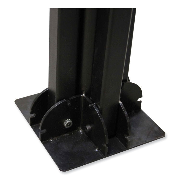 Shax 6190 Umbrella Stand, X-Shaped Base, 1.65" x 9.5" Stem, Set Screw Clamp, Black