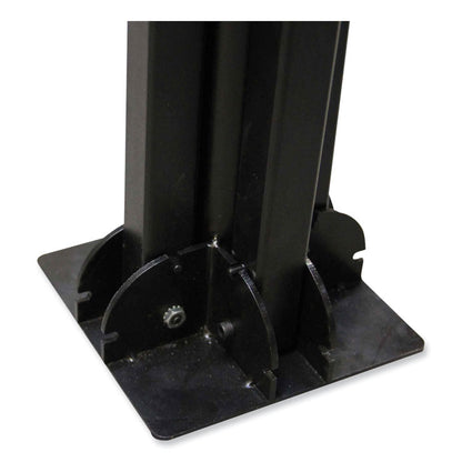 Shax 6190 Umbrella Stand, X-Shaped Base, 1.65" x 9.5" Stem, Set Screw Clamp, Black