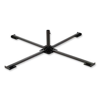 Shax 6190 Umbrella Stand, X-Shaped Base, 1.65" x 9.5" Stem, Set Screw Clamp, Black