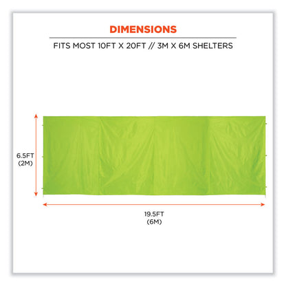 Shax 6097 Pop-Up Tent Sidewall, Single Skin, 10 ft x 10 ft, Polyester, Lime