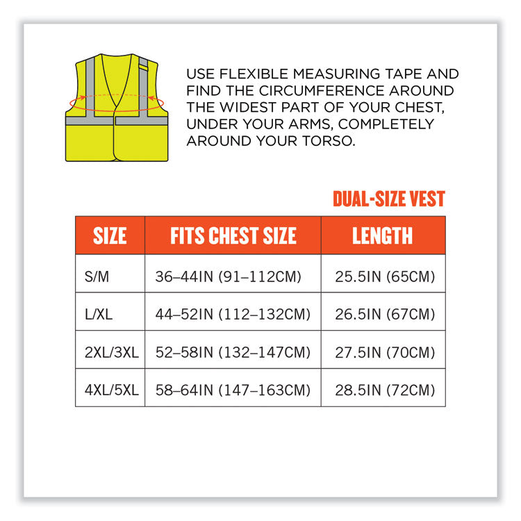 GloWear 8263FRHL Class 2 FR Safety Economy Hook and Loop Vest, Modacrylic Mesh/Cotton, Large/X-Large, Lime