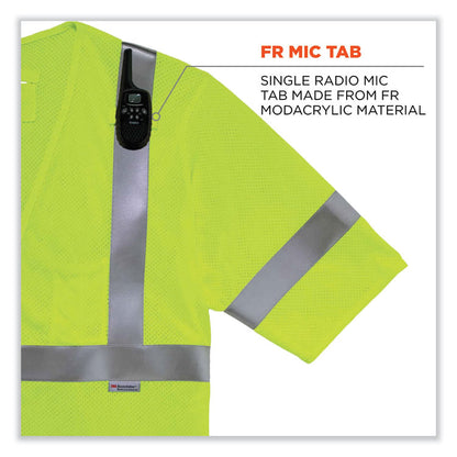 GloWear 8356FRHL Class 3 FR Hook and Loop Safety Vest with Sleeves, Modacrylic, Small/Medium, Lime
