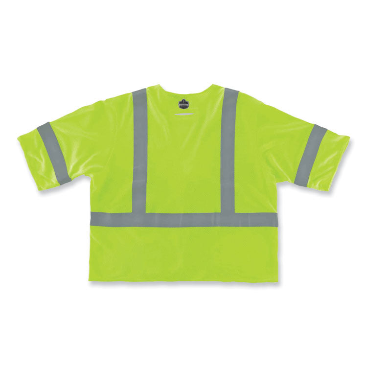 GloWear 8356FRHL Class 3 FR Hook and Loop Safety Vest with Sleeves, Modacrylic, Large/X-Large, Lime