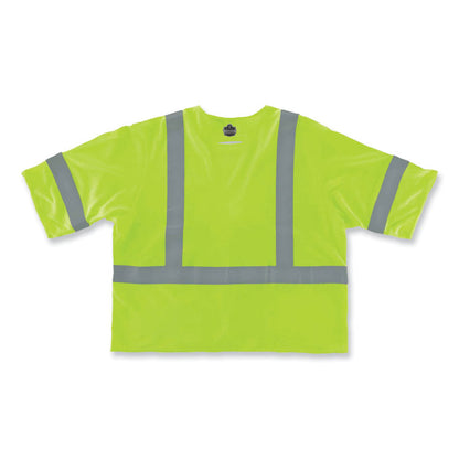 GloWear 8356FRHL Class 3 FR Hook and Loop Safety Vest with Sleeves, Modacrylic, Large/X-Large, Lime