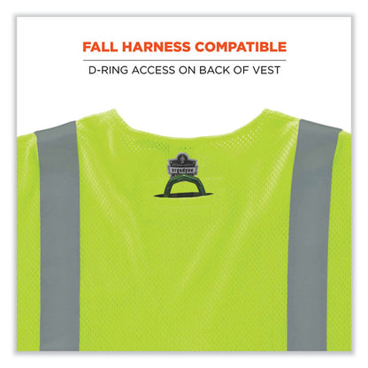 GloWear 8356FRHL Class 3 FR Hook and Loop Safety Vest with Sleeves, Modacrylic, Large/X-Large, Lime
