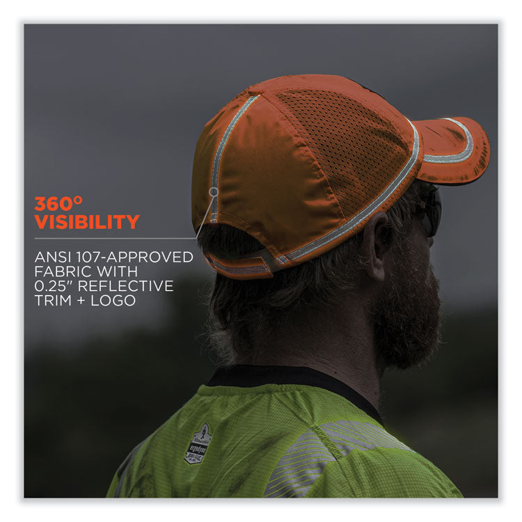 GloWear 8930 Hi-Vis Baseball Cap, Polyester, One Size Fits Most, Orange