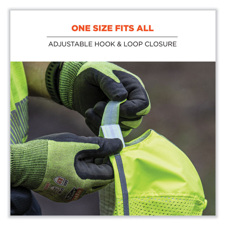 GloWear 8930 Hi-Vis Baseball Cap, Polyester, One Size Fits Most, Lime