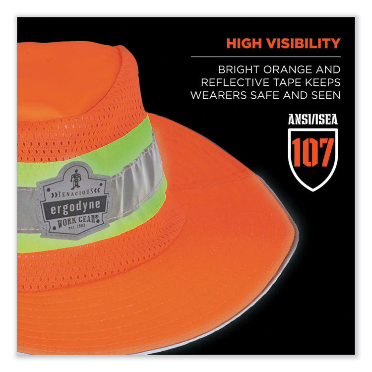 GloWear 8935 Hi-Vis Ranger Sun Hat, Polyester, Large/X-Large, Orange