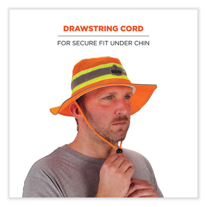 GloWear 8935 Hi-Vis Ranger Sun Hat, Polyester, Large/X-Large, Orange