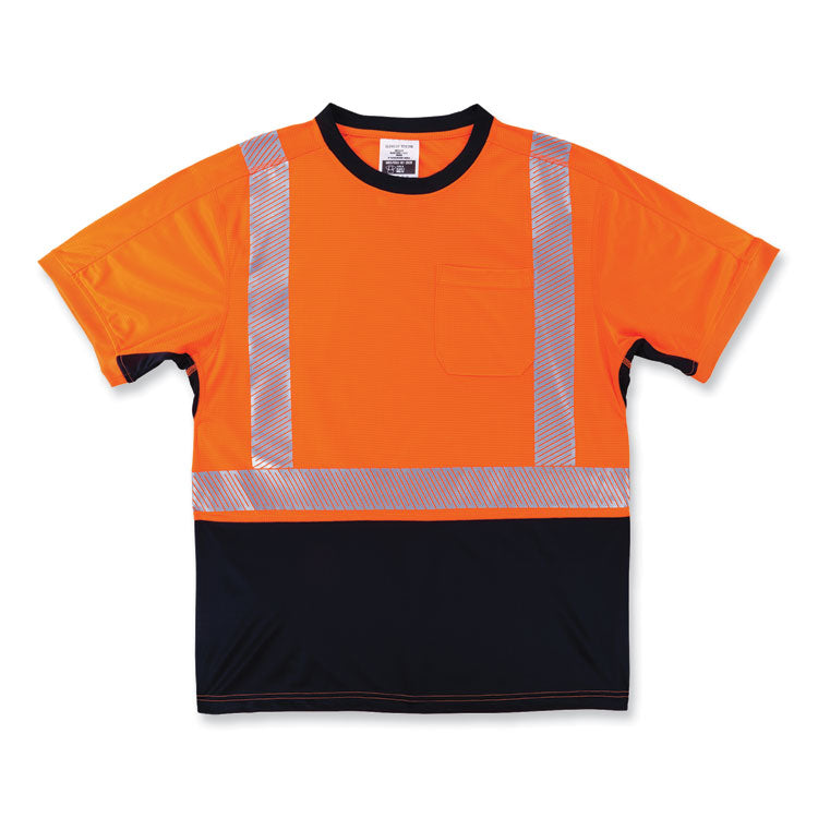 GloWear 8283BK Class 2 Lightweight Performance Hi-Vis T-Shirt, Large, Orange