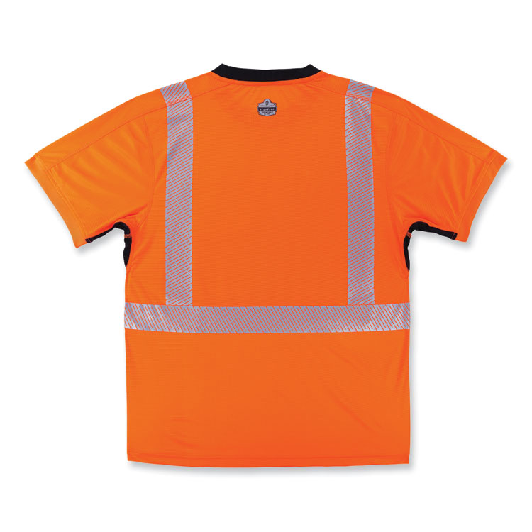 GloWear 8283BK Class 2 Lightweight Performance Hi-Vis T-Shirt, X-Large, Orange