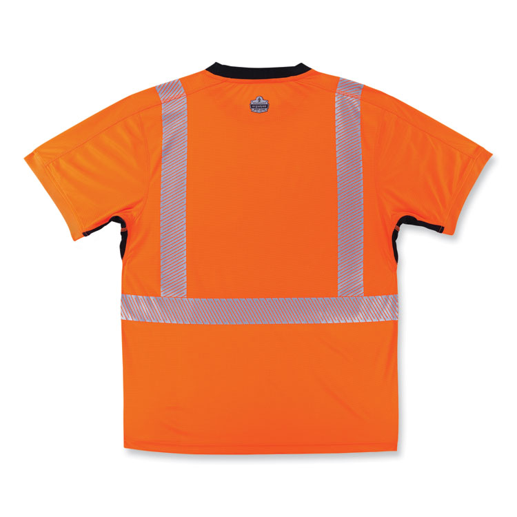 GloWear 8283BK Class 2 Lightweight Performance Hi-Vis T-Shirt, 3X-Large, Orange